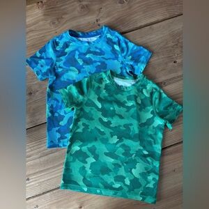 Blue and Green Camouflage Wicking T-Shirts